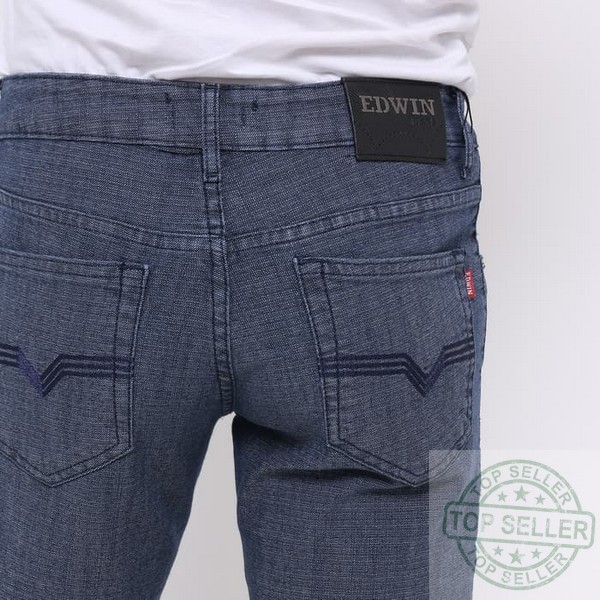 (Celana Murah) Edwin Celana Jeans EDW-115-06 Aston Regular Fit Pria Panjang Biru - Biru, 30 |DXT