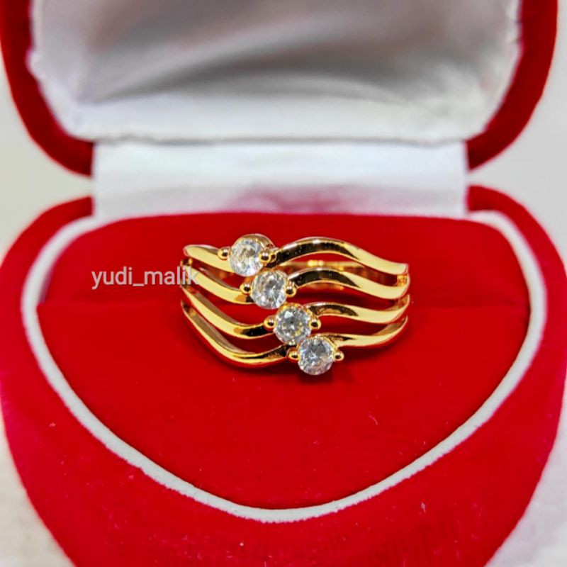 cincin xuping dewasa permata zircon, perhiasan xuping