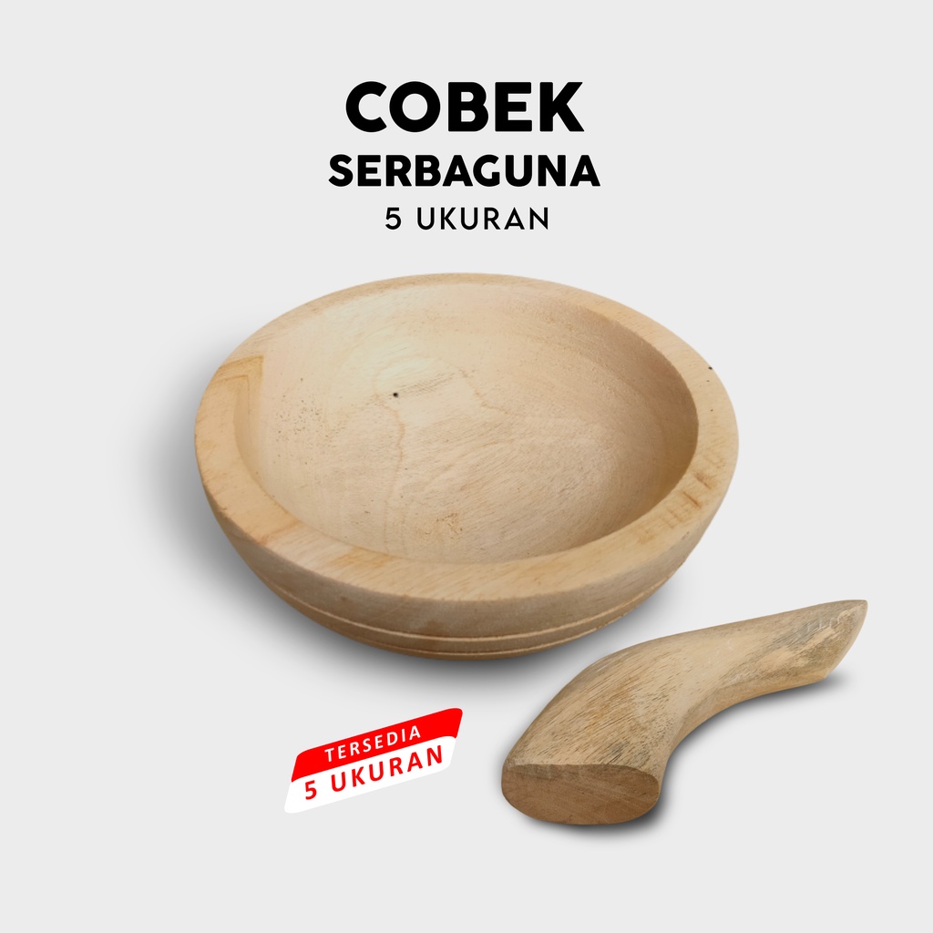 3N COBEK / ULEKAN kayu Asli 5 UKURAN Berkualitas/ TERSEDI BERBAGAI UKURAN