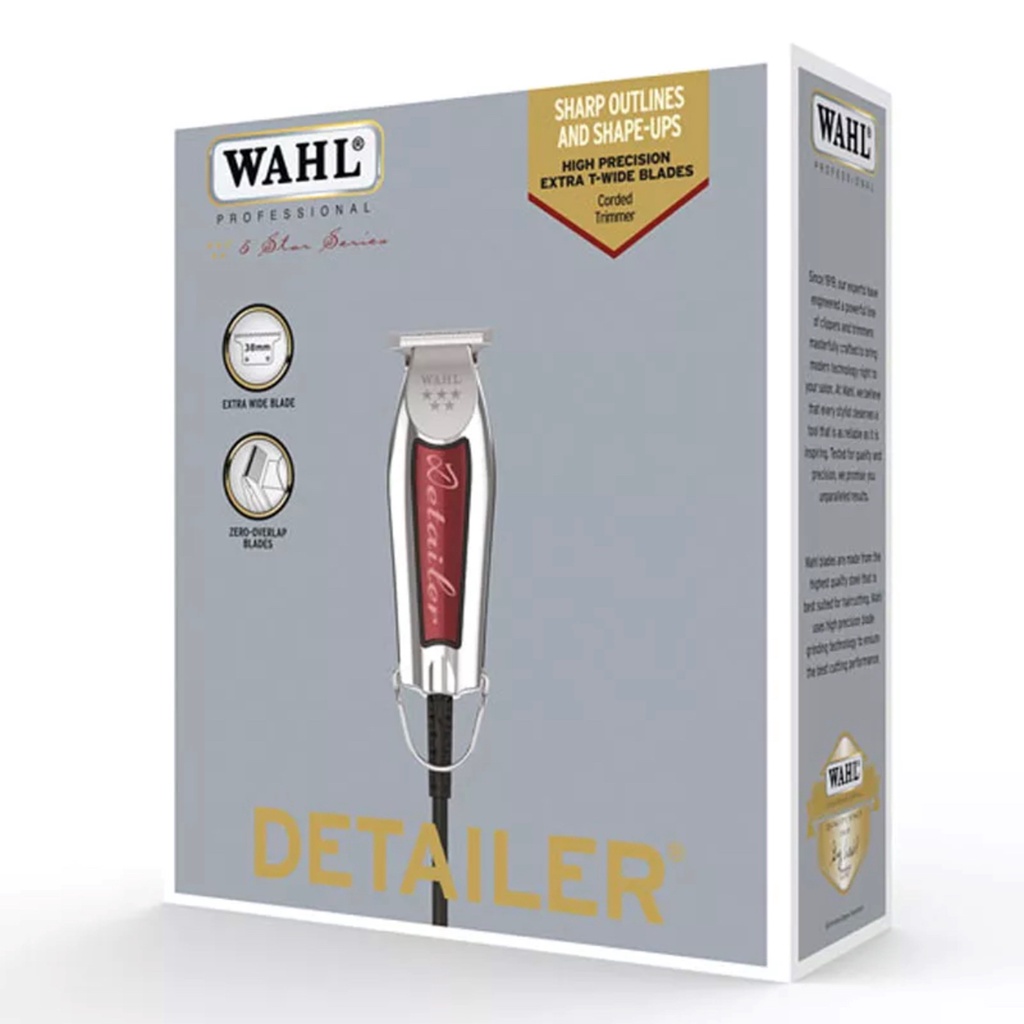 Wahl 5 Star Detailer T-Wide Corded Hair Trimmer - Alat Cukur Rambut, Pemangkas Rambut, Alat Perawatan, Pemotong Rambut-3
