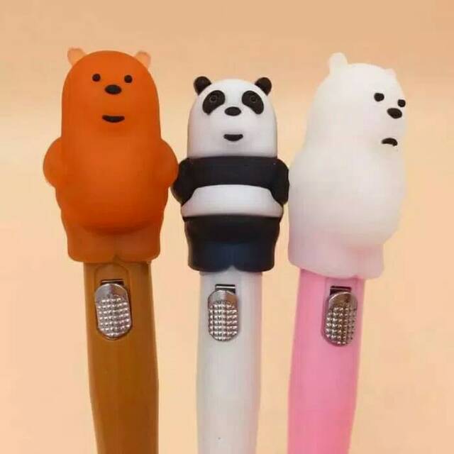 

Pulpen gel lampu panda beruang unik