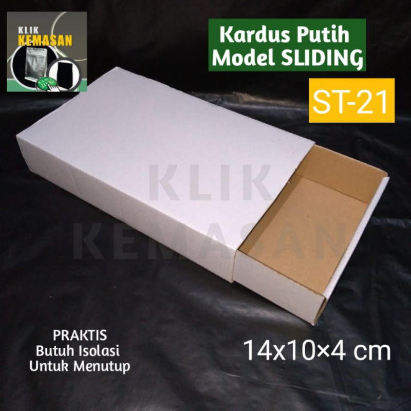 

KOTAK SLIDING ST-21 PUTIH KOTAK KARTON BOX DUS PACKING HP AKSESORIS SOUVENIR