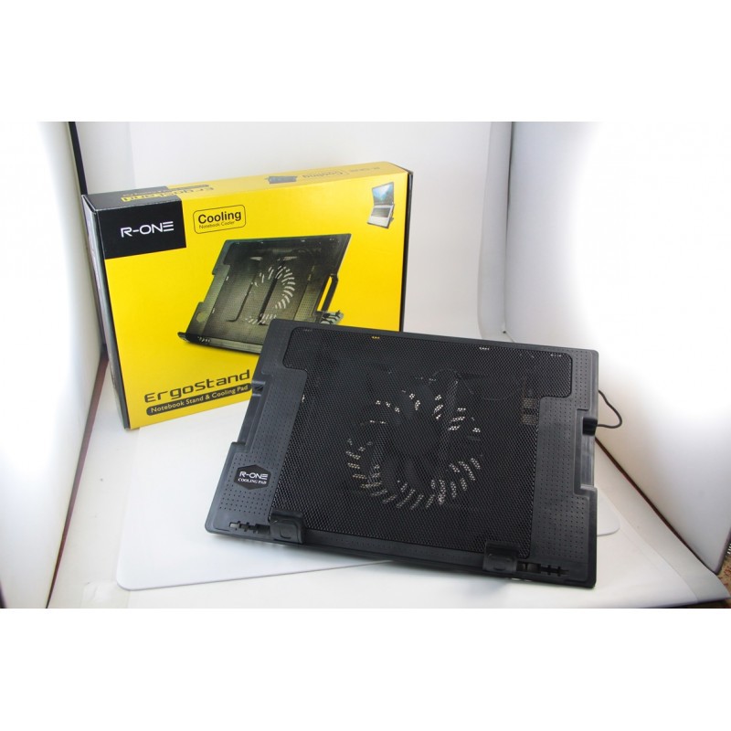 STAND NOTEBOOK COOLING PAD R-ONE | KIPAS PENDINGIN SUHU LAPTOP DESAIN MINIMALIS | MEJA LAPTOP MURAH