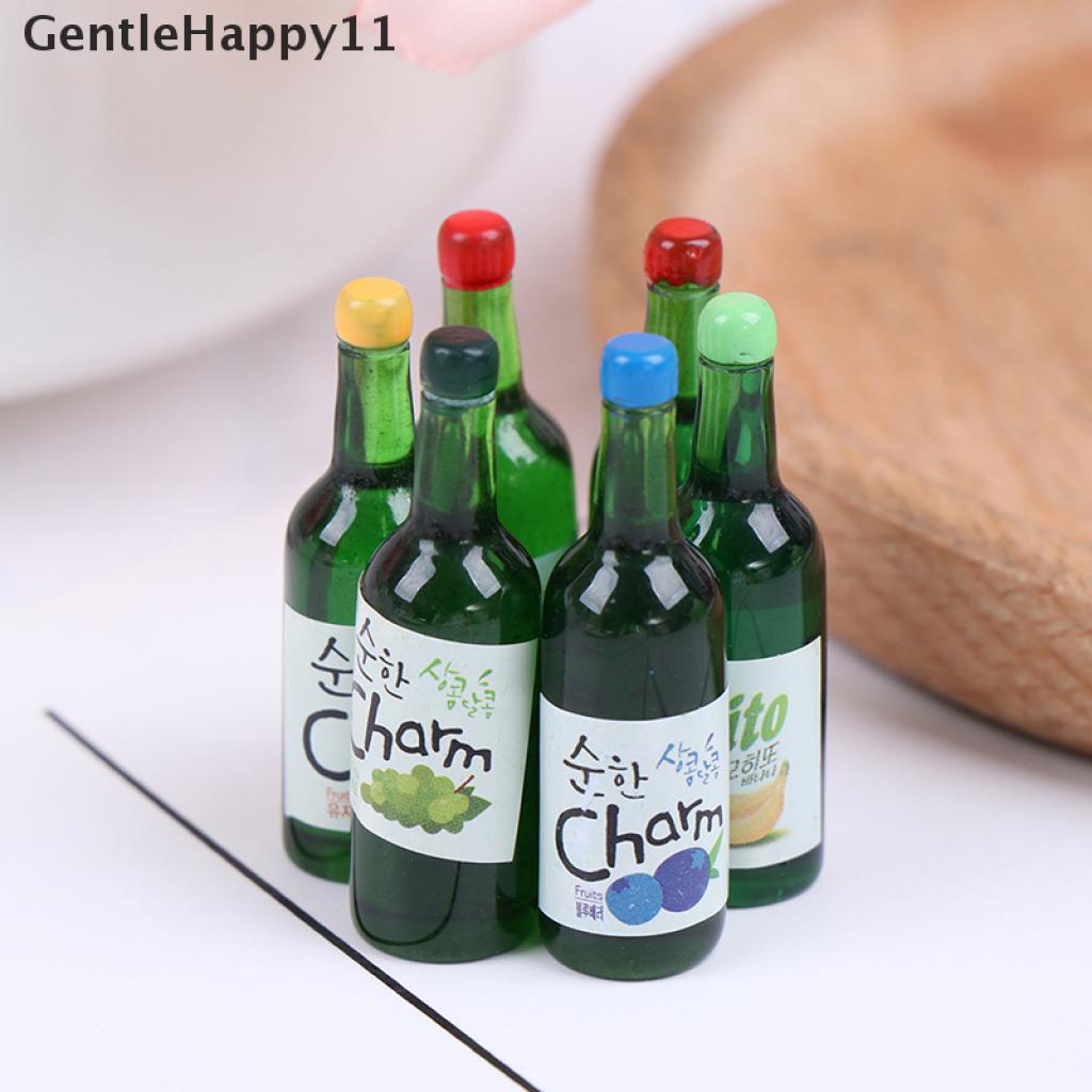 Gentlehappy 5Pcs Miniatur Botol Jus Buah Aksesoris Dapur Rumah Boneka 1: 12