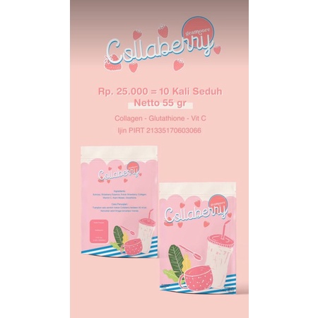 COLLABERRY COLLACHOCO COLLAGEN DRINK BY GEAMOORE MINUMAN COLLAGEN IJIN PIRT / BPOM