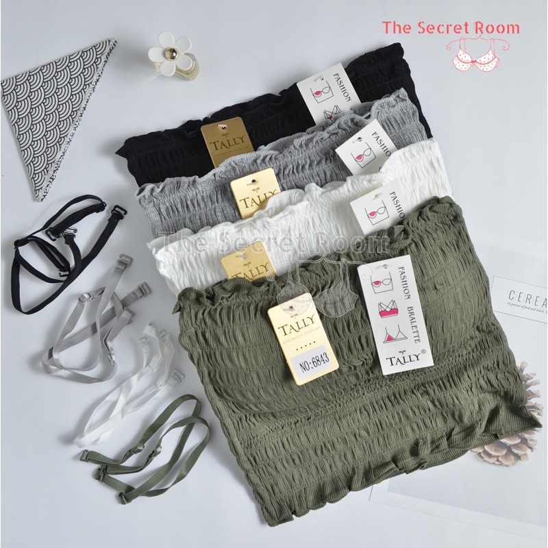 TALLY BRA KEMBEN BRALETTE 6843 I CUP B | ADA BUSA I FREE SIZE I BAHAN KATUN LEMBUT