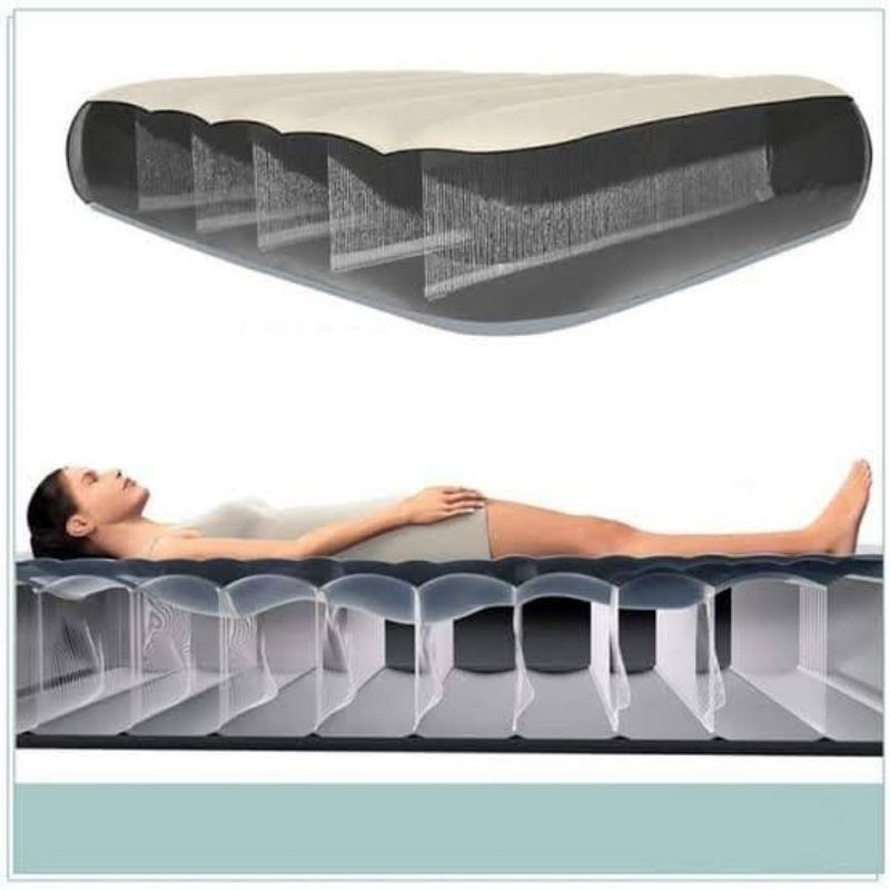 Intex Kasur Angin Portabel - Air Lock Bed Matras Tidur Portable