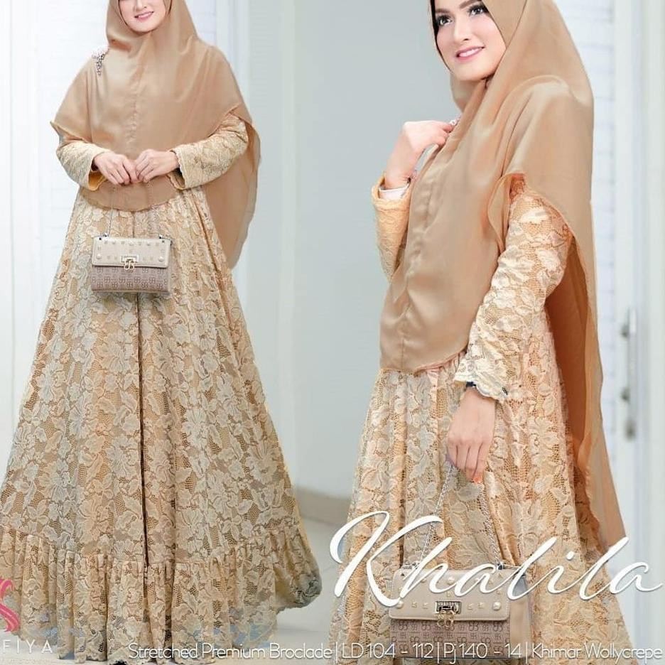 Ns FC Najibah Gamis Syar'i asdf  MDS - GAMIS SATU SET KRUDUNG SYARI BRUKAT KHALILA NEW ARIVAL