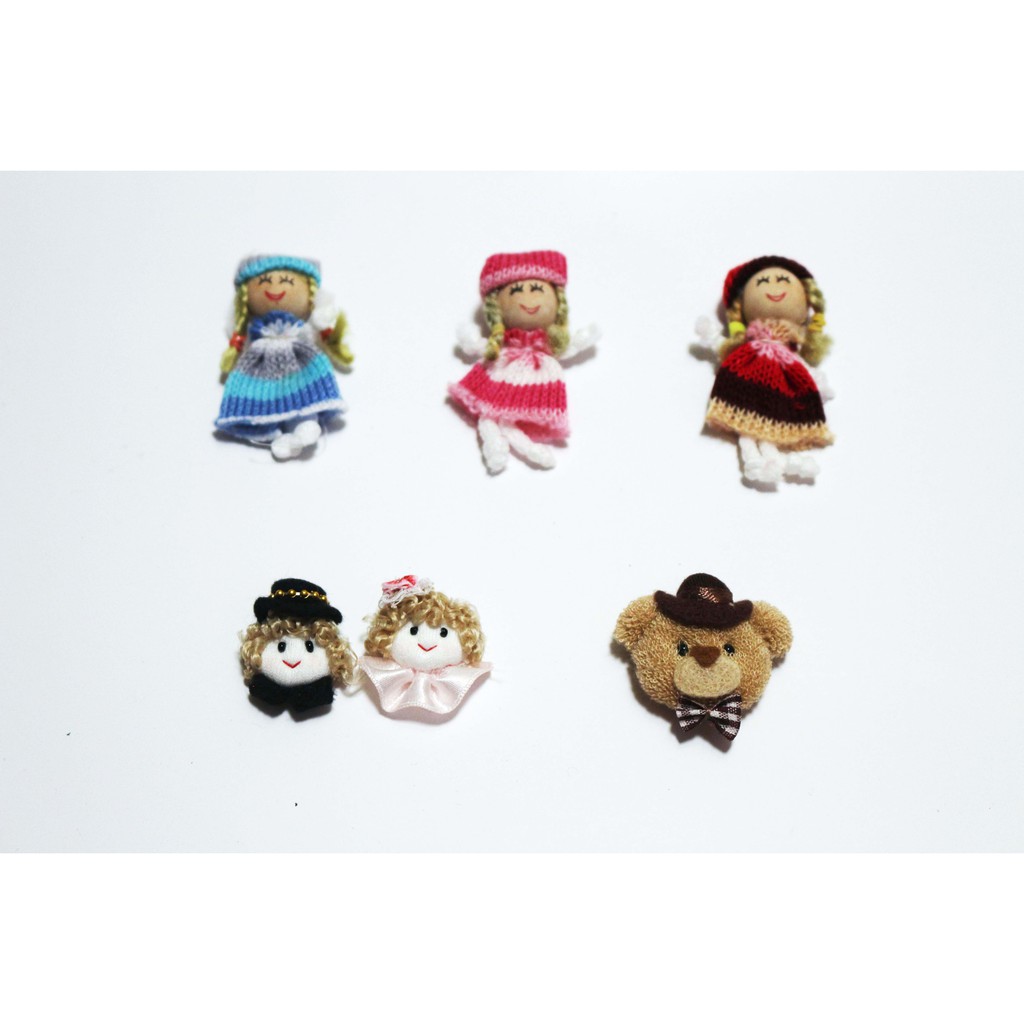 Miniatur Boneka cewek,kepala bear, couple boneka kepala pengantin