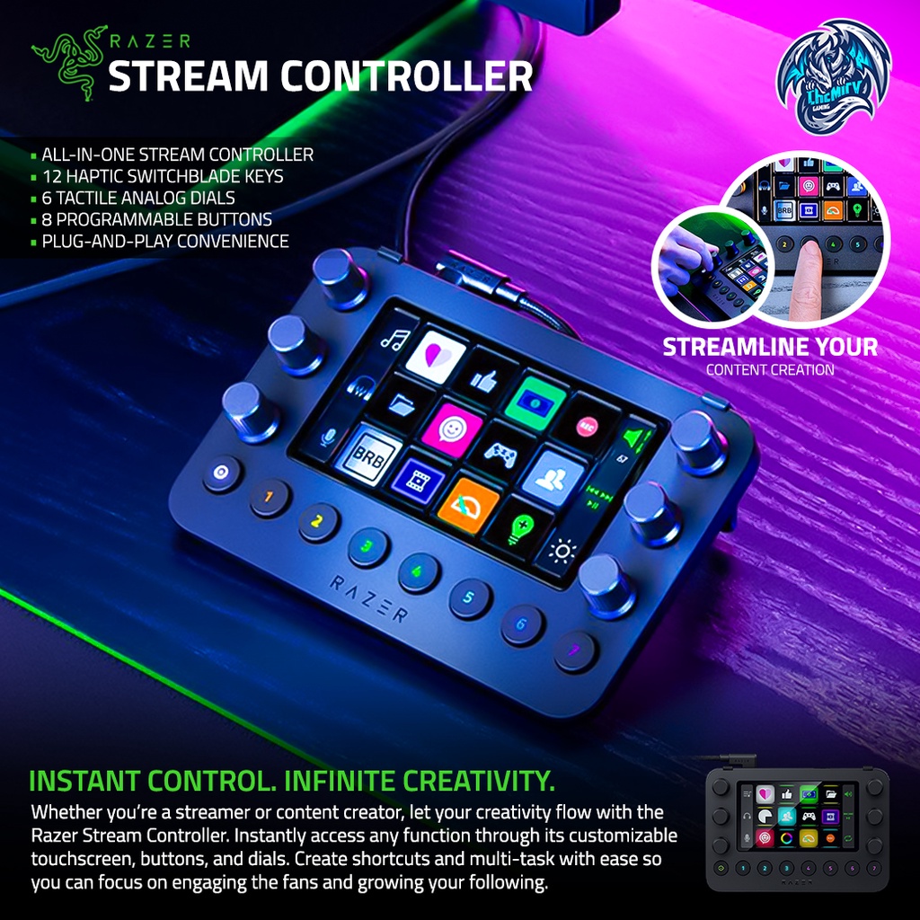 Razer Stream Controller All-in-one Control Deck for Streaming