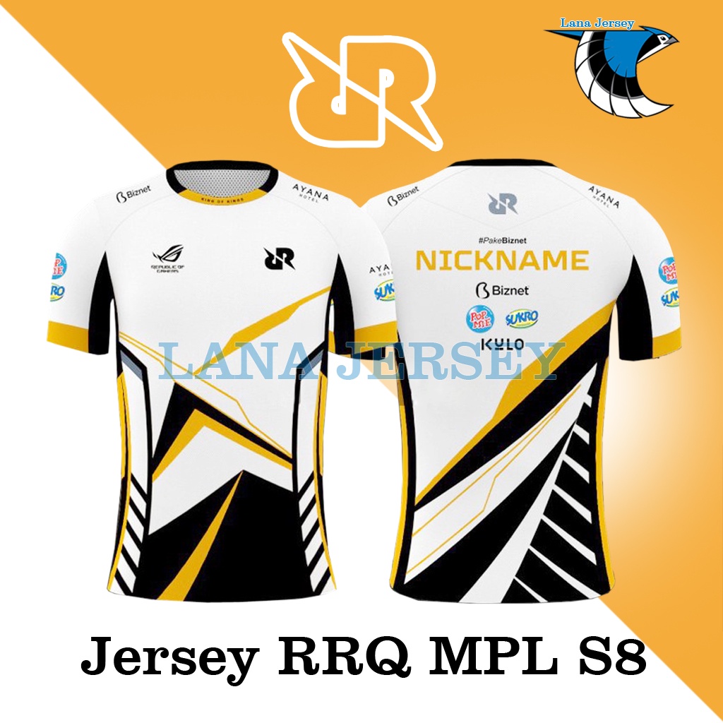 JERSEY BAJU KAOS RRQ 2021 MPL SEASON 8 TERBARU 2021 GAME MOBILE LEGENDS ML PUBG OAV GRATIS NAMA