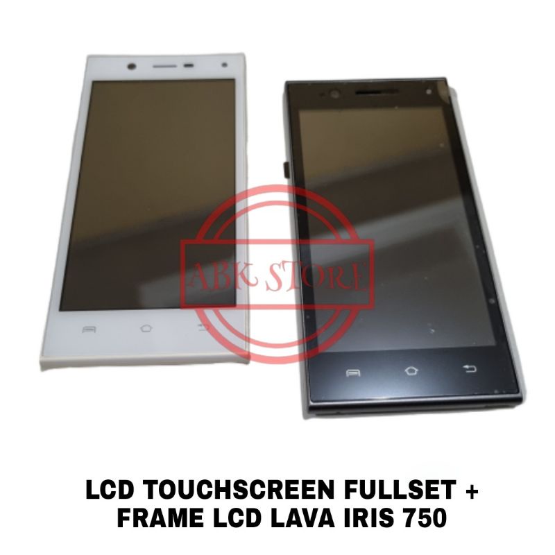 LCD TOUCHSCREEN LAVA IRIS 750 ORIGINAL FULLSET + FRAME LCD