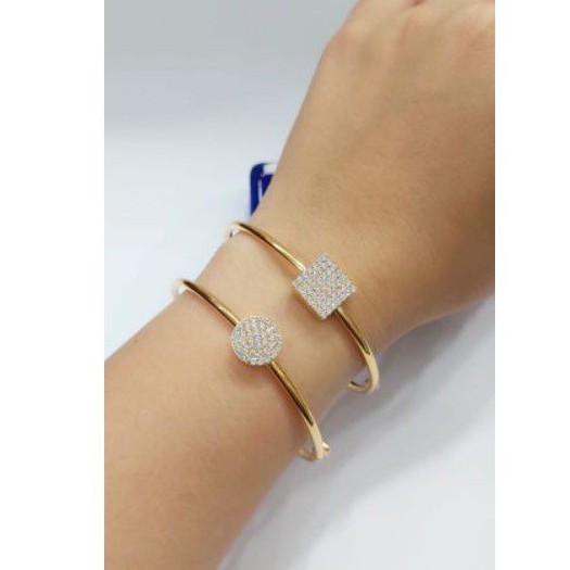 gelang bangle single mp S925 / perhiasan perak 925 berlapis emas