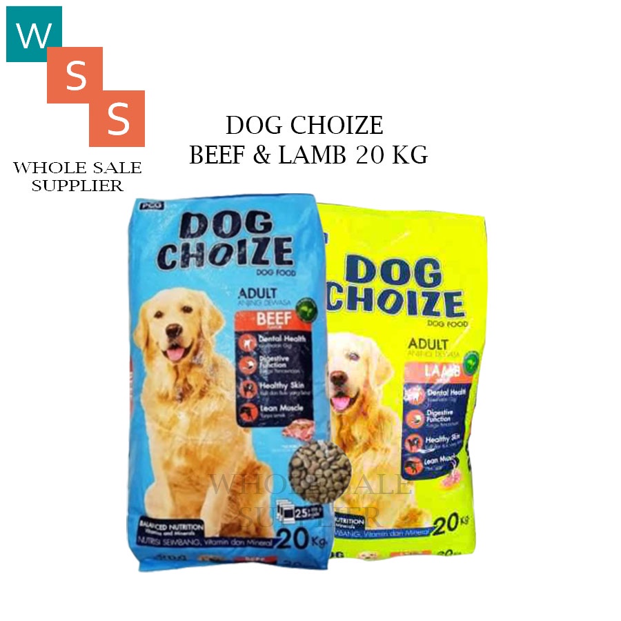 MAKANAN ANJING DOG CHOIZE BEEF &amp; LAMB 20KG BOLT DOG GOSEND&amp;GRAB