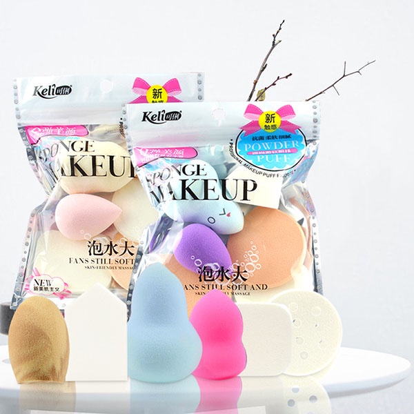 Beauty Blender Spons Make up Set Isi 6 Pcs / Spon Bedak Sponge Pembersih Wajah / Sponge Make Up / TV-72