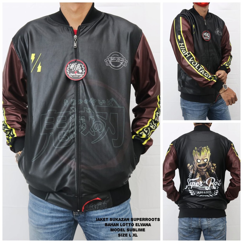 YS Jaket Bomber Pria Sublime Original Superroots Sukazan Printing Material Lotto Elvana