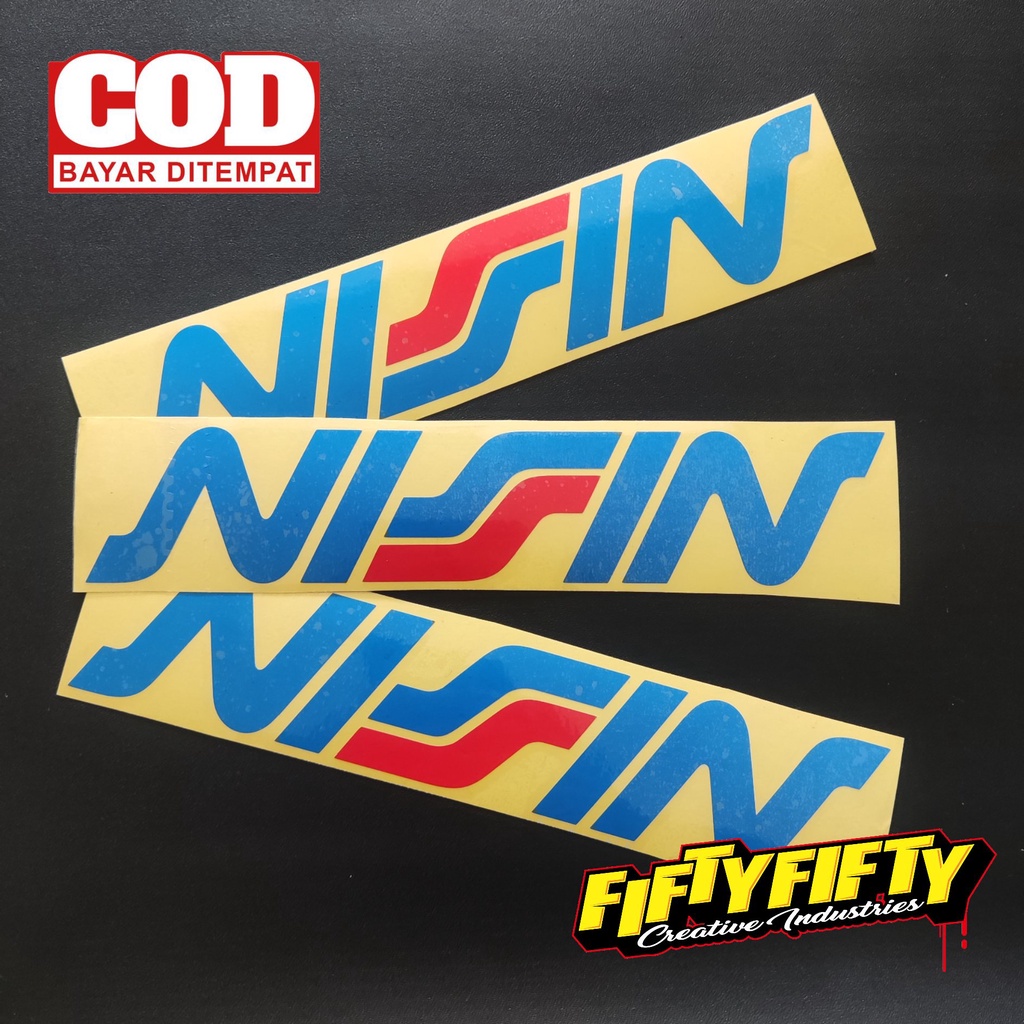 Stiker Cutting NISSIN Stiker Cuting Motor Stiker Kating Mobil Stiker Helm