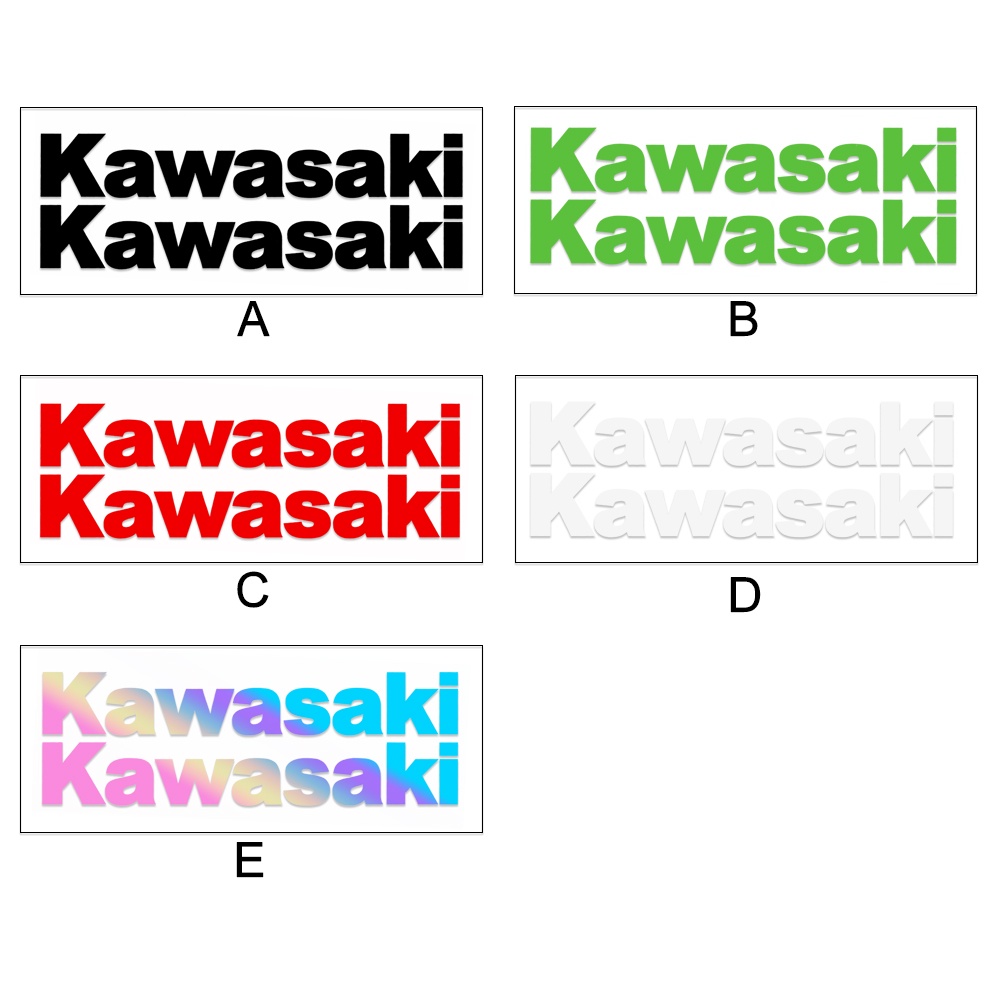 1 Set Stiker Reflektif Laser Logo Kawasaki Untuk Dekorasi Motorcross