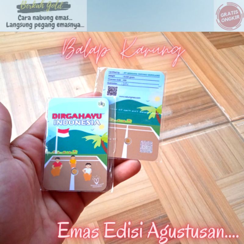 ❤Big Gold Emas 0.025 PVC GIFT SERIES BALAP KARUNG