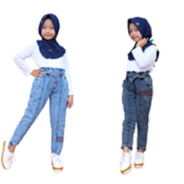 Baggy Snow Pants Jeans Anak Perempuan Usia 3-14 Tahun