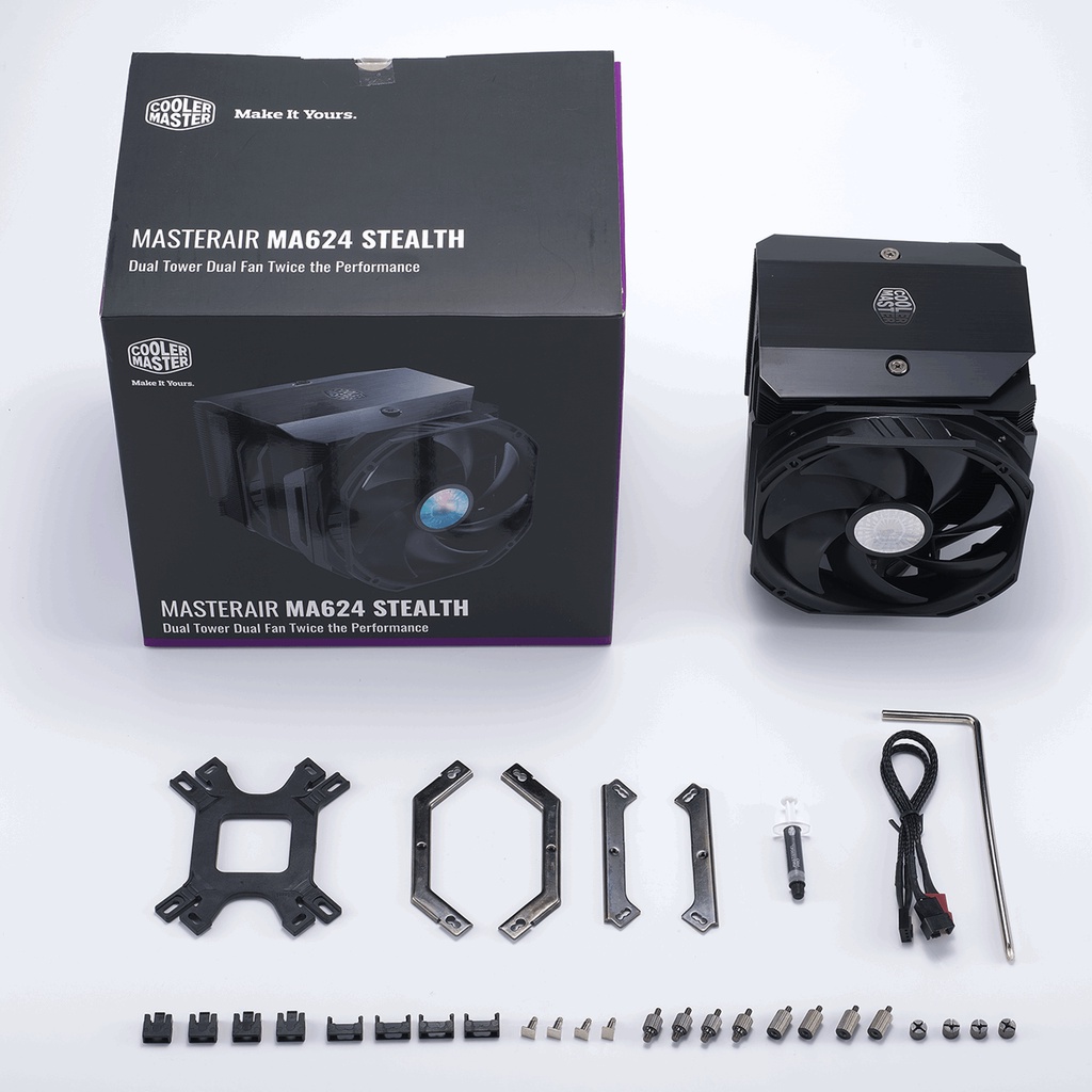 Cooler Master MASTERAIR MA624 STEALTH | CPU Cooler Heatsink Fan