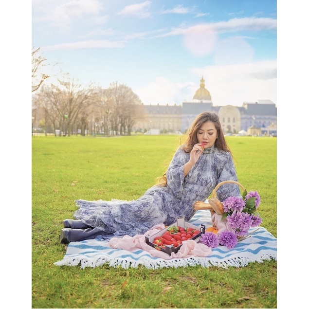 El mar minorca benang jarum x mmehuillet long dress