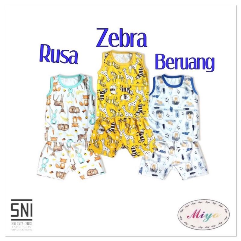 Setelan Oblong Singlet SML Anak Motif Miyo