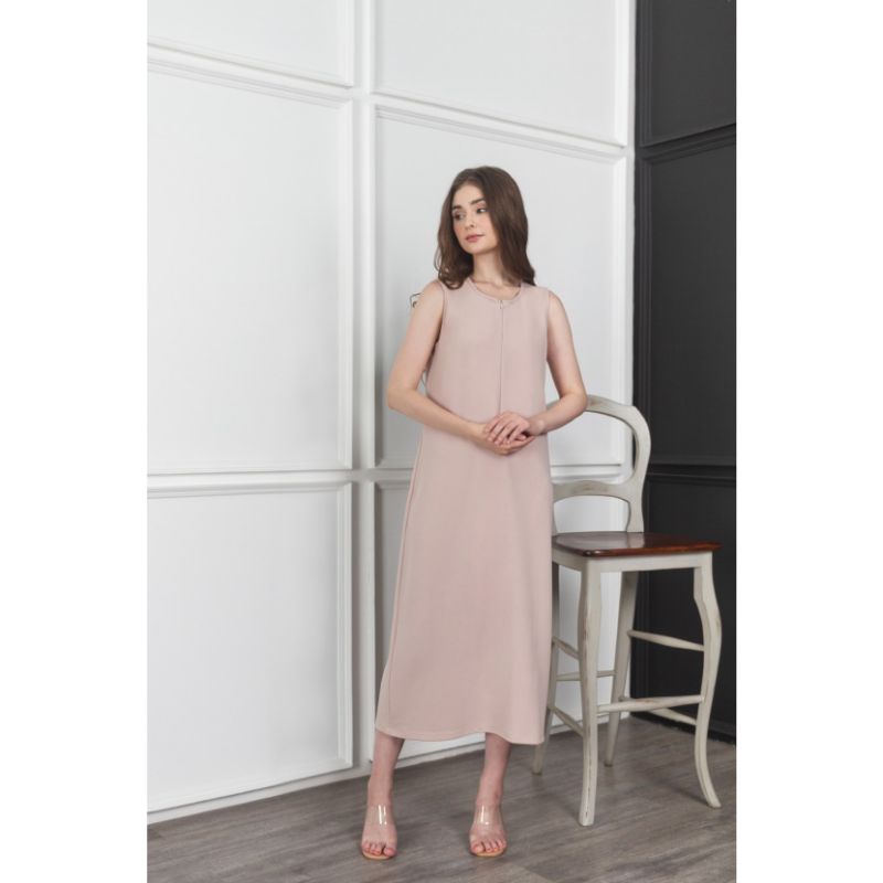 laura dress busui 132cm &amp; 115cm loose dress inner dress casual dress santai