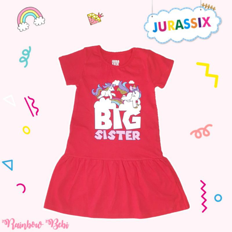 Dress Jurassix Anak Unicorn Frozen