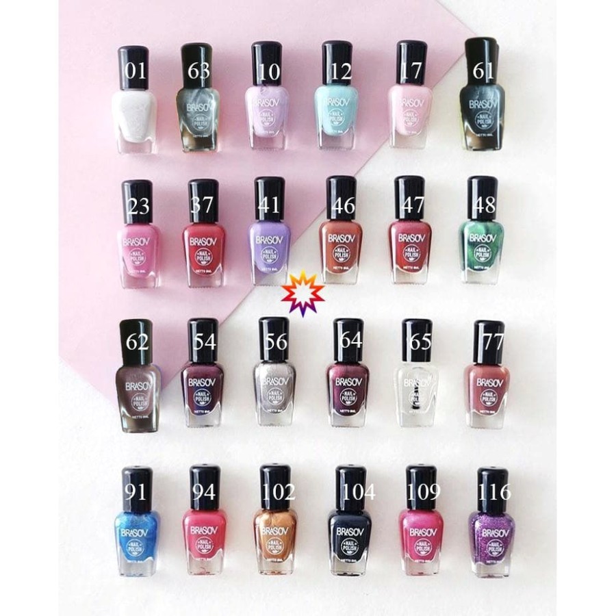 Brasov Kutek  Warna Halal Murah 8ml | Cat Kuku Nail Polish 8ml B POM