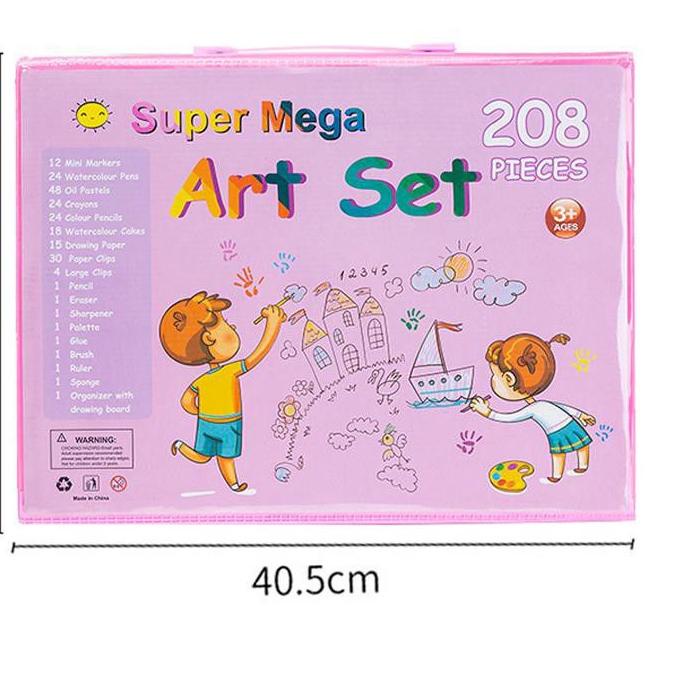 

Trend - ALAT LUKIS SET-SUPER MEGA ART SET 208-PENSIL WARNA SET-ALAT LUKIS SET