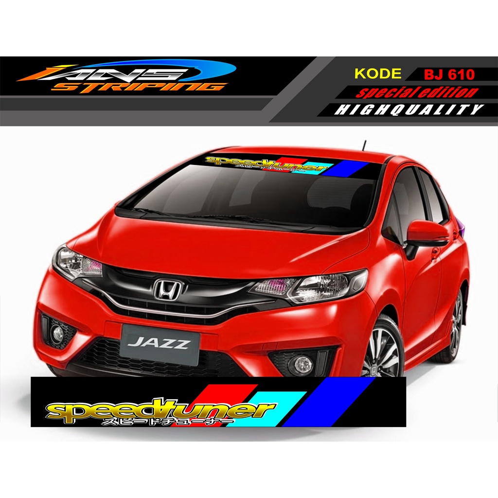 STICKER KACA DEPAN MOBIL JAZZ / BRIO / AGYA / AYLA / YARIS / MOBILIO / SEDAN BJ610