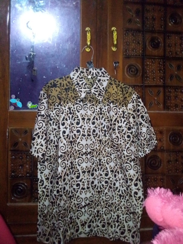 Size M L Xl Xxl  Bswart Batik Hrb026 Kenongo Asmat Hem Pendek Pekalongan M L Xl Batik Pria  Bw 002