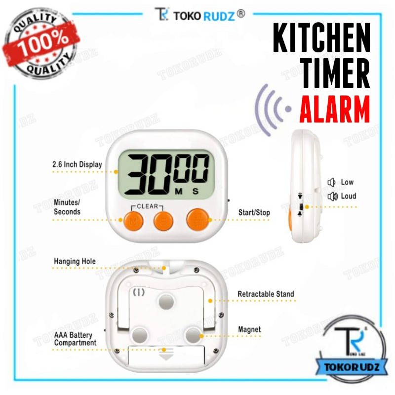 Timer Masak Digital Kitchen Timer Alarm Dapur Jam Stopwatch