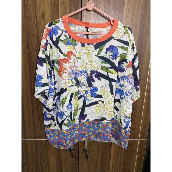 Blouse Flower Odiva preloved