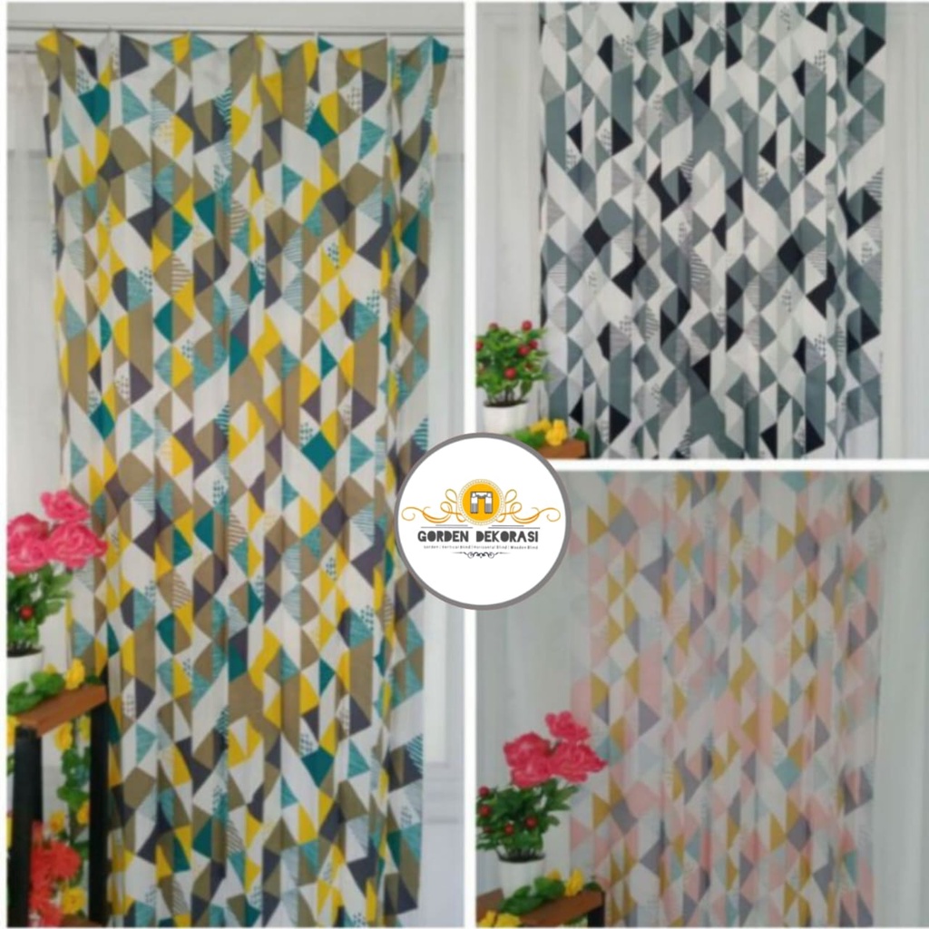 GORDYN GORDEN BLACKOUT BRIDAL PINK ABU HIJAU KUNING MERAH COKLAT HORDENG JENDELA MINIMALIS TIRAI PIN
