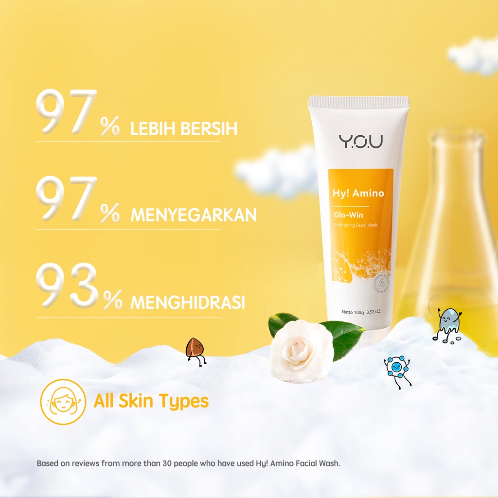 YOU Hy! Amino Glo-Win Brightening Facial Wash Sabun Cuci Muka