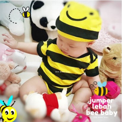 Baju Bayi Laki Laki Perempuan Jumper Kostum Bayi Lucu  - Lebah Bee