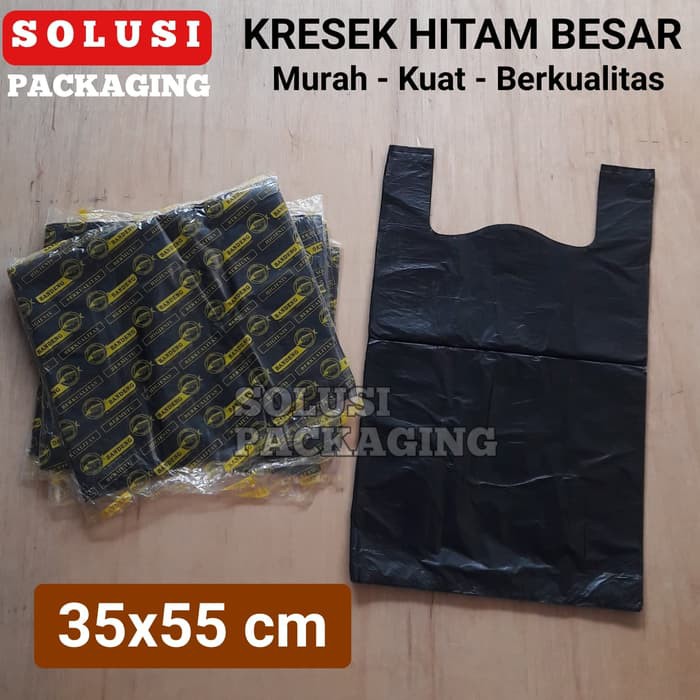 

ISI 4 PACK TAS KRESEK HITAM 35X55CM MURAH /KANTONG TAS PLASTIK PACKING