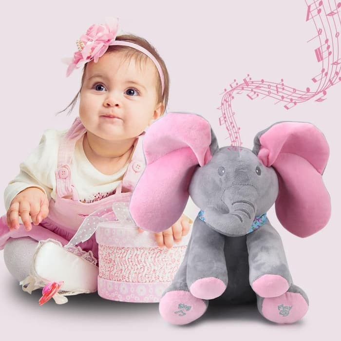 Talking &amp; Singing Plush Elephant Stuffed Animal Interaktif Doll Toy