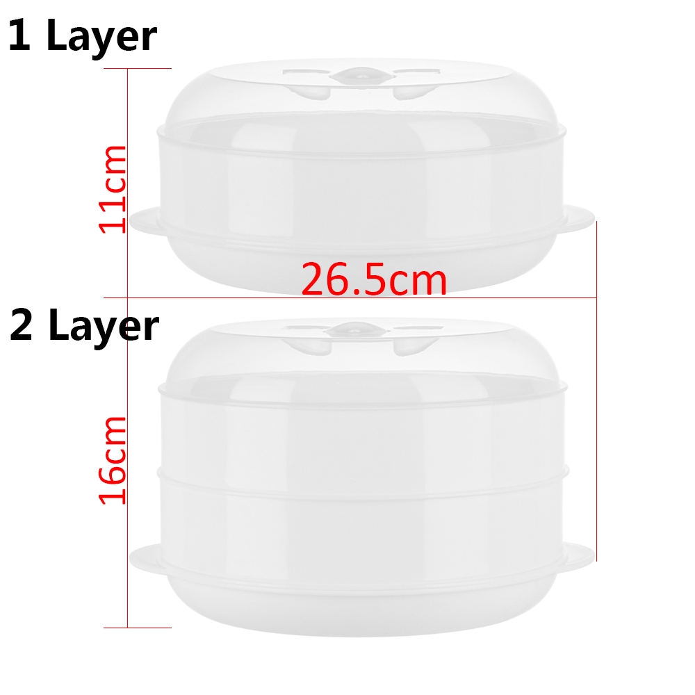 Steamer 1/2 Layer Aneka Ukuran Untuk Microwave Oven