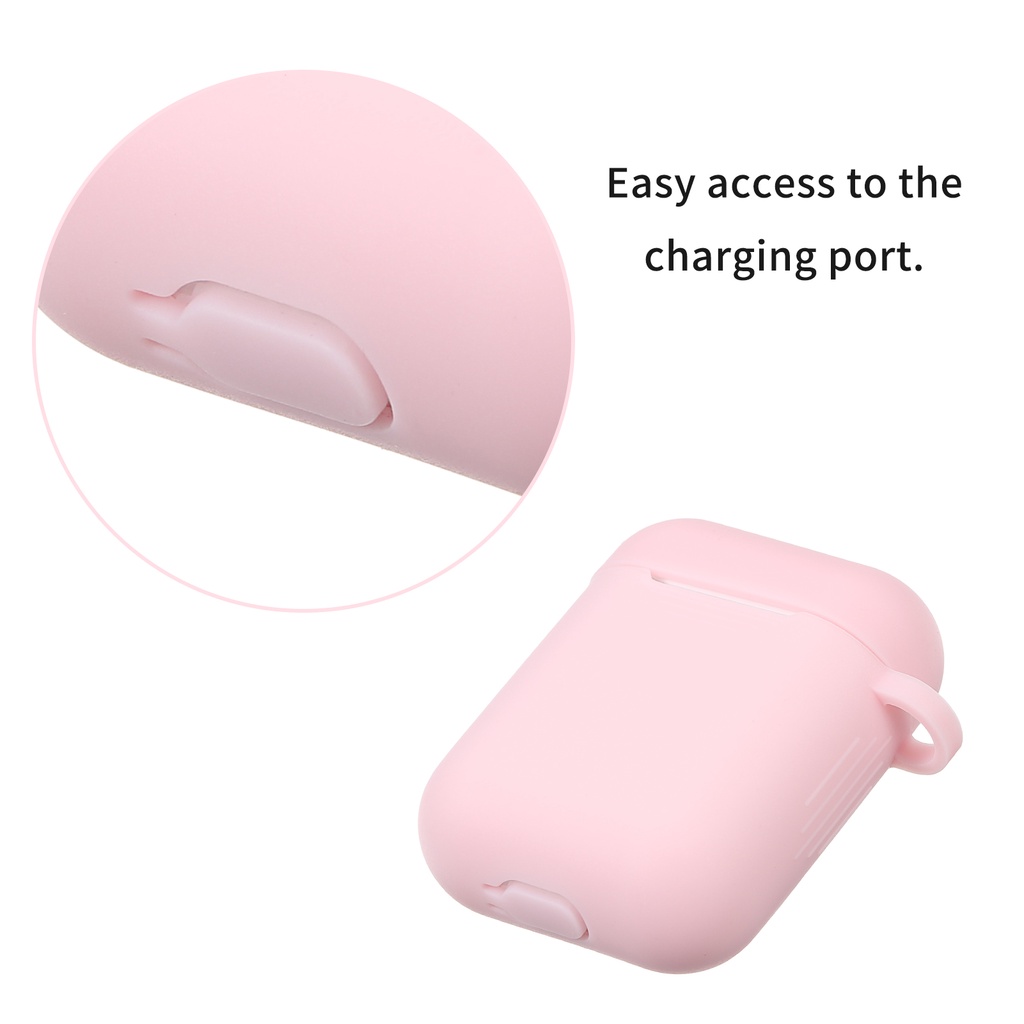 Soft Case Airpods Apple Earphone Bluetooth Wireless Bahan Silikon Dengan Carabiner