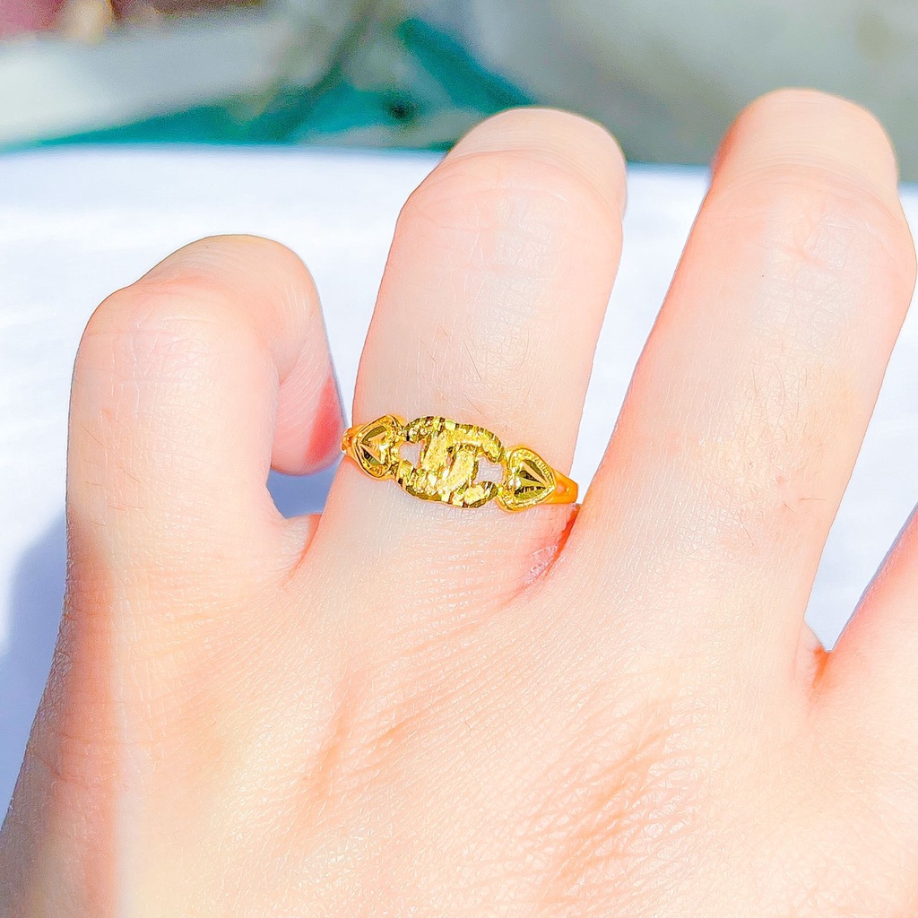 Cincin anak dan dewasa emas asli kadar 70 lokal 65% branded tanpa permata ukir doff kilat love ringan 1 gram gr nomor 10 11 12 13 14 15 16 17 gold ring mas kuning