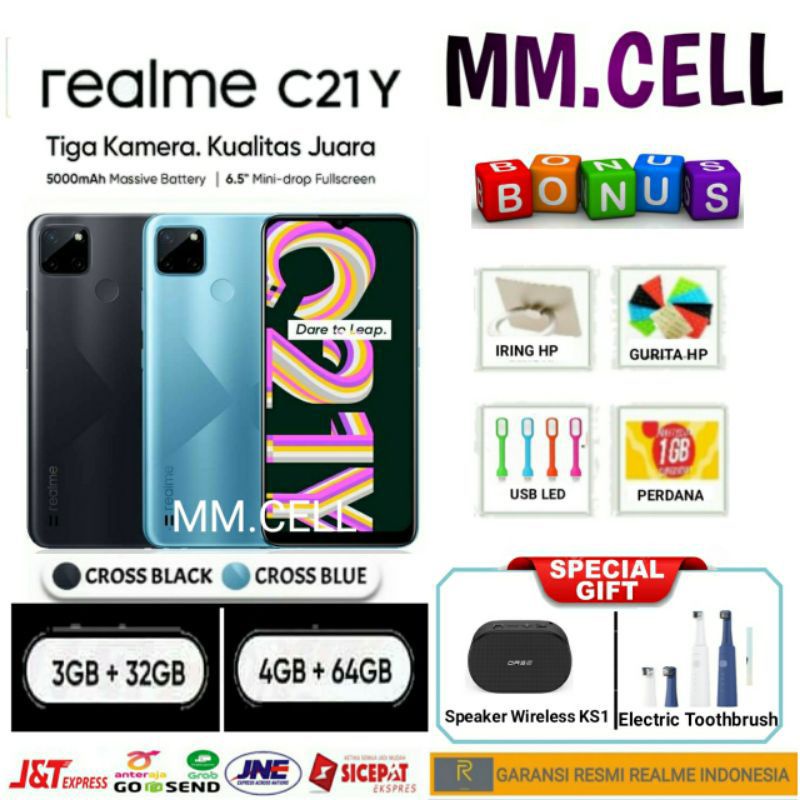 REALME  C31 3/32 GB | C31 4/64 GB | C33 4/64 | C21 Y 3/32GB |  C21Y RAM 4/64GB | C3 3/32 GARANSI RESMI REALME