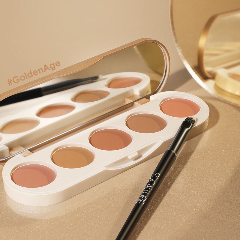 FOCALLURE (FA299) #GoldenAge 5in1 Multi Uses Concealer Palette High Coverage Lightweight | All in One Concealer Palette