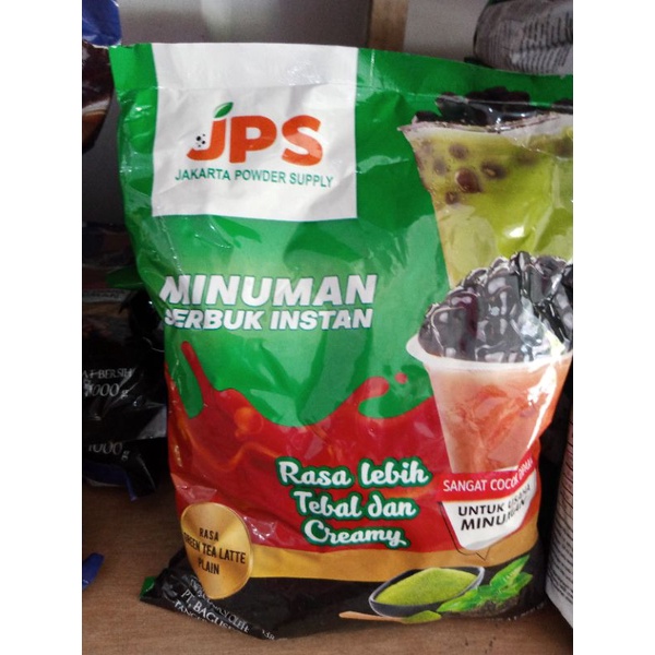 

Minuman Serbuk Instan JPS Green Tea Latte, Matcha Latte, Thai Tea, Milk Tea, Creamy Choco, Es Permen Karet (PLAIN) 1000g