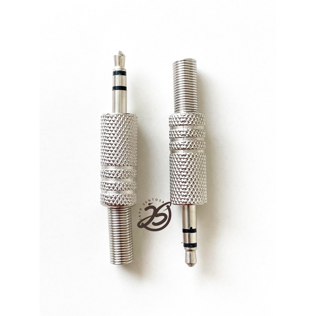 JACK MINI STEREO BESI (1 BH) JACK 3.5mm BESI SILVER JEK MINI METAL JACK AUDIO