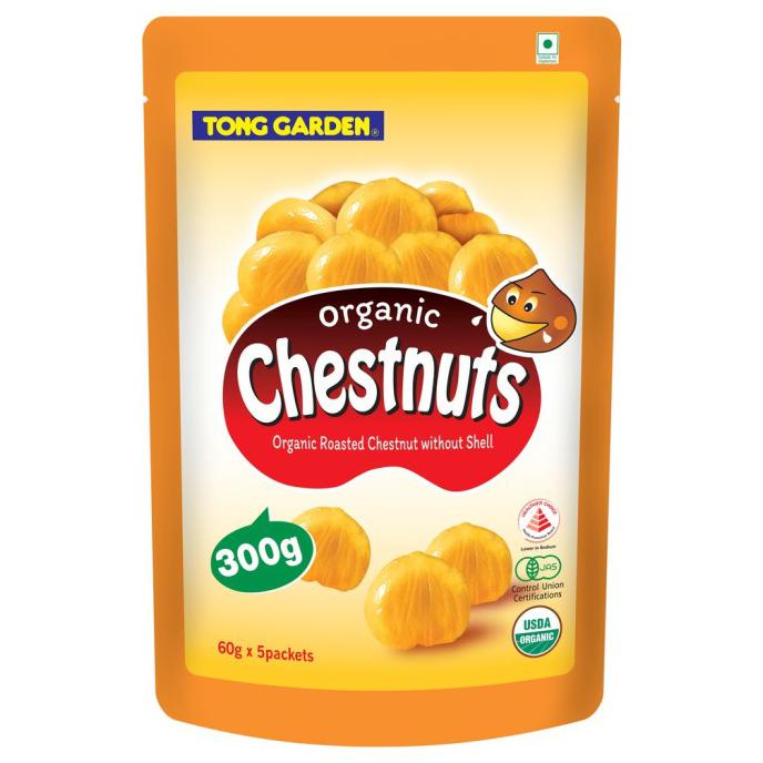 

Tong Garden Organic Chestnut 300gr Kacang Kastanye Panggang Tanpa Kulit