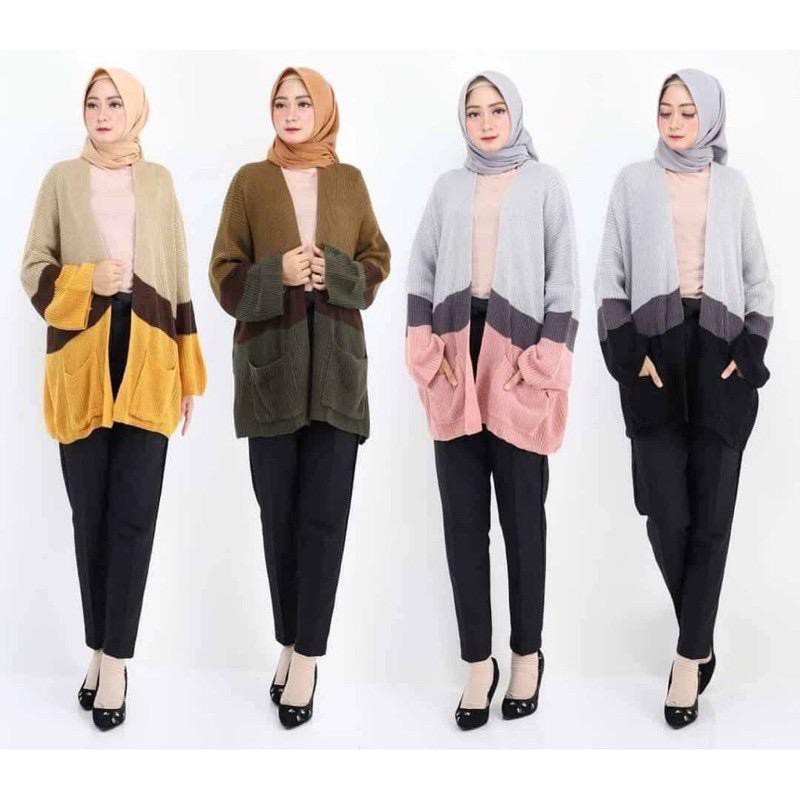 zelline official cardigan rajut camerun oversize