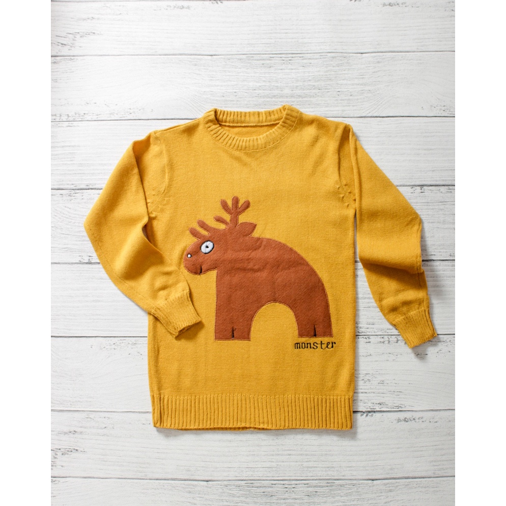 Baju Anak Laki - laki rajut halus Deer MONSTER KIDS